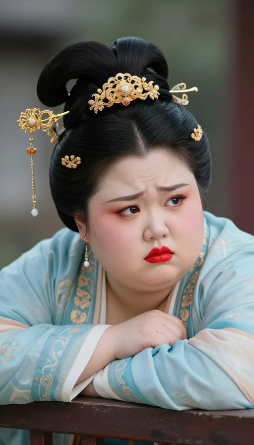 超现实古风美人：唐代倭堕髻下的温婉苦恼