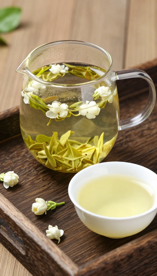 清新茉莉花茶摄影