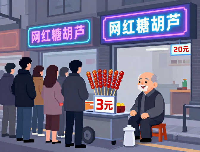 像素温情：老街童与网红店的冷暖对比