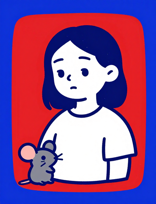 拉斐尔自画像卡通风:垃圾摇滚涂鸦中的萌趣呆鼠