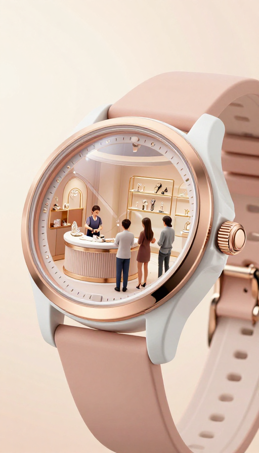 高级珠宝手表特写:微缩店铺与精致工艺
