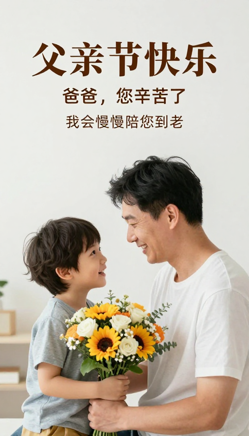 父爱永恒：父亲节温馨互动海报设计