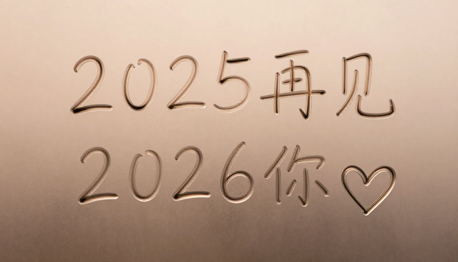2025告别2026：暖橙雾气中的时光寄语