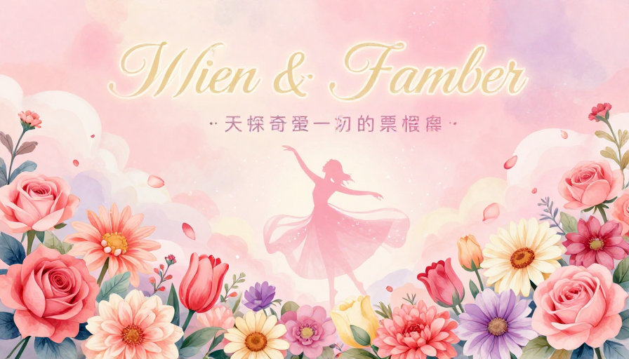 梦幻春日：柔美插画女性剪影与繁花绽放