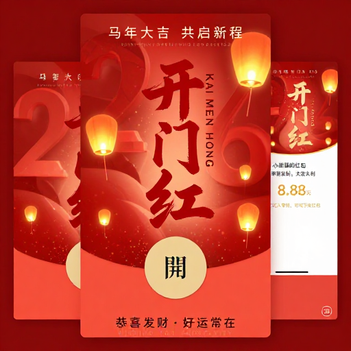 2026开门红：传统与现代融合的春节喜庆海报