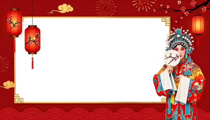 喜庆中国风:京剧美人年节背景设计