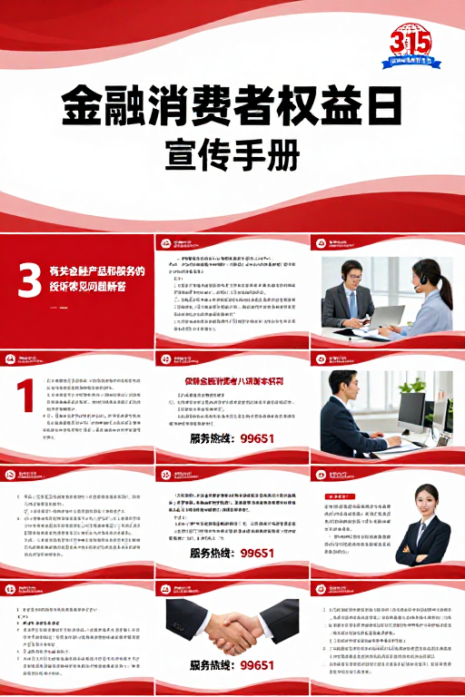 金融消费者权益日宣传手册:红白主色调专业设计
