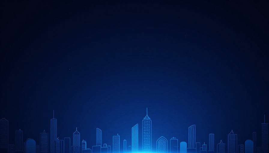 深蓝宇宙渐变与未来科技城市极简风格PPT背景
