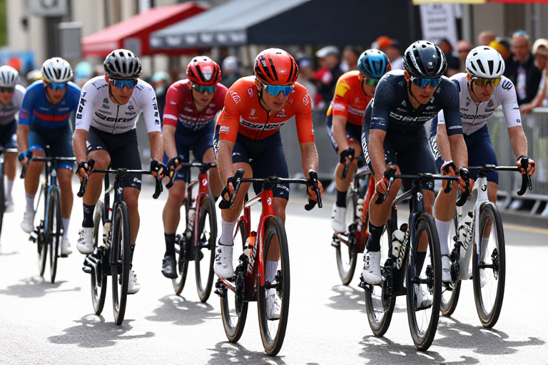 职业车手冲刺瞬间：城市赛道竞速实拍