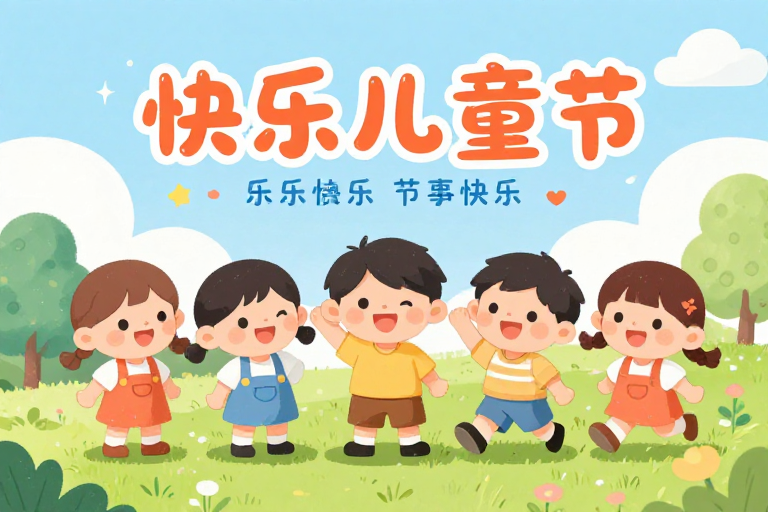 童趣飞扬·快乐儿童节主题插画