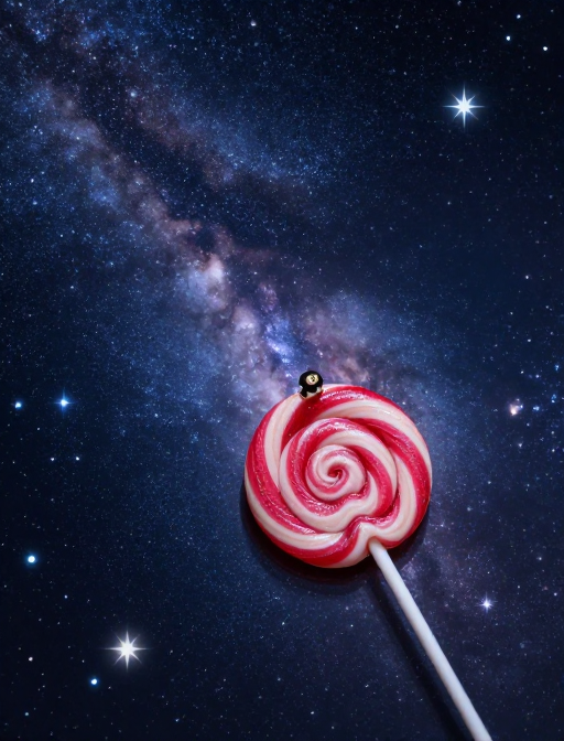 童话黑魔法:微缩宇宙星球棒棒糖奇幻微距摄影