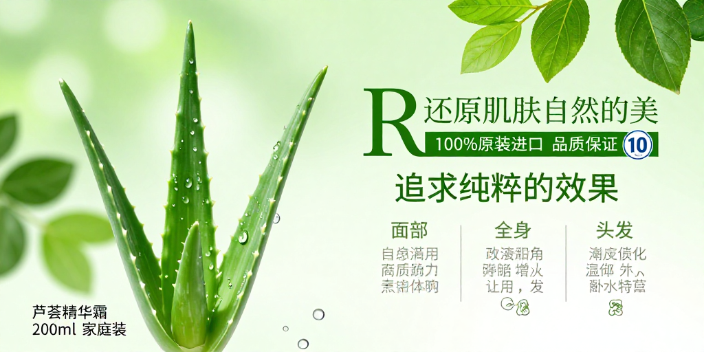 自然美学芦荟产品展示