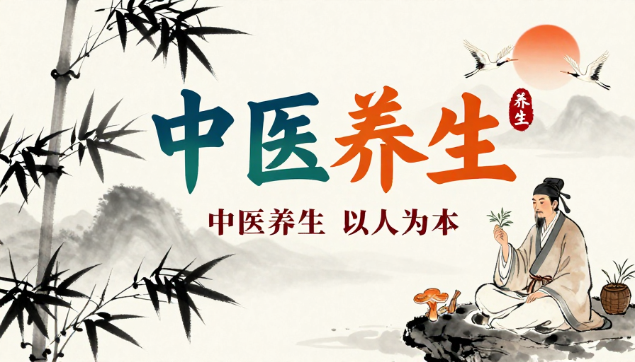 阴阳调和·中医养生水墨风海报