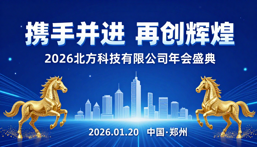 科技感与力量:2026年会盛典海报