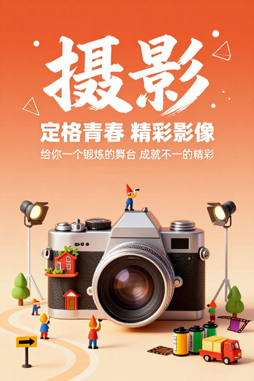 复古创意摄影海报：定格青春与影像艺术