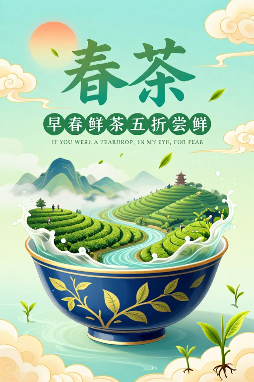 春意盎然·青花瓷中的春茶盛景