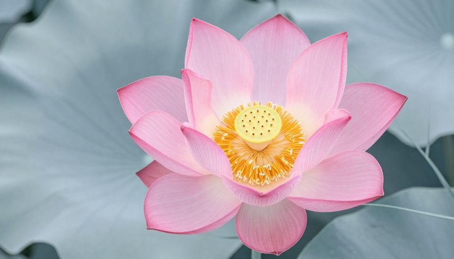 粉红莲花绽放：东方美学高清摄影