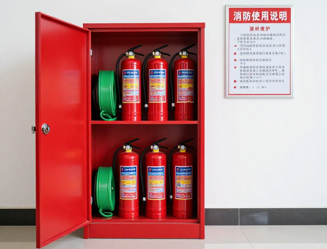 专业消防设施展示：高清摄影呈现安全细节