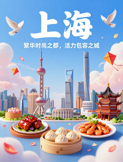 3D上海:繁华都市的活力画卷