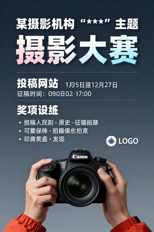 专业摄影大赛宣传海报：现代简约设计
