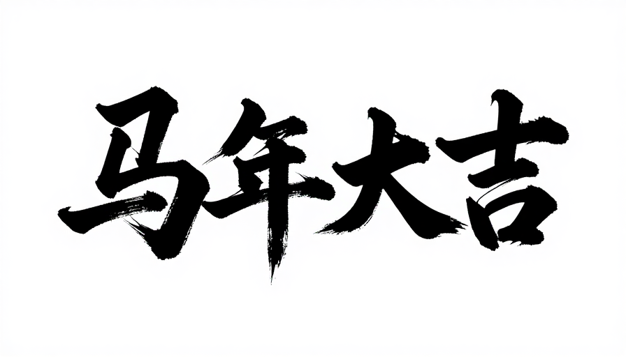 马年吉祥：粗犷毛笔书法艺术字体作品