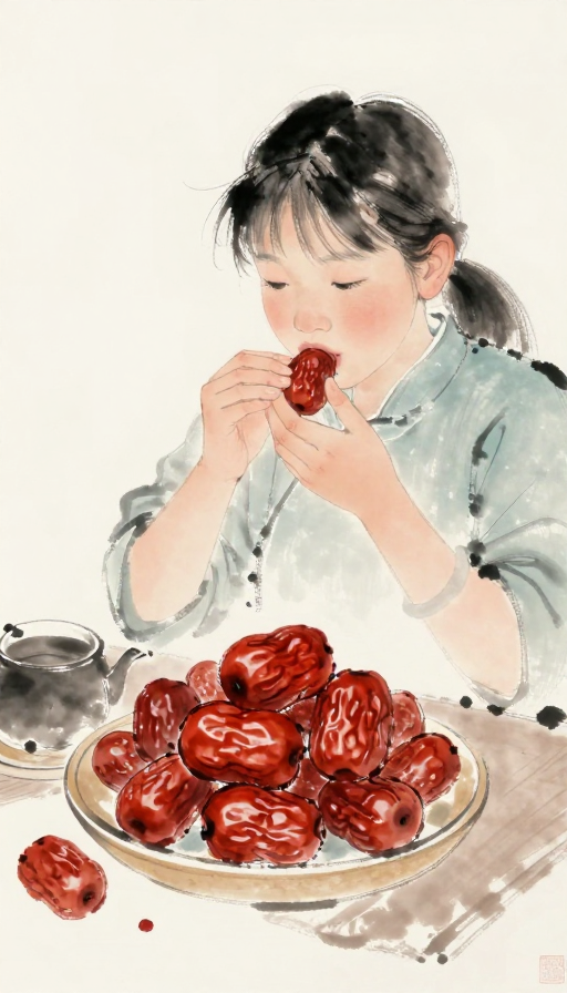 水墨红枣：国人喜爱的传统养生佳品
