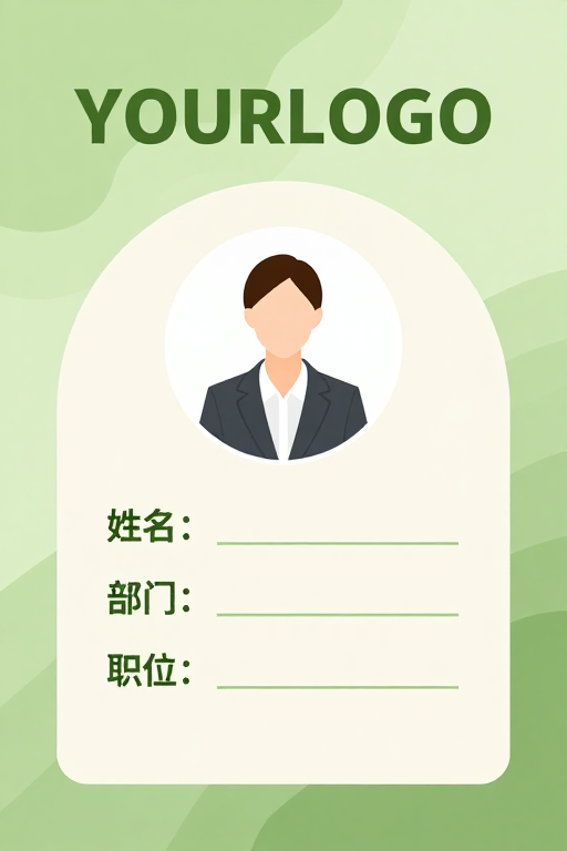 清新简约商务风职业头像卡片设计