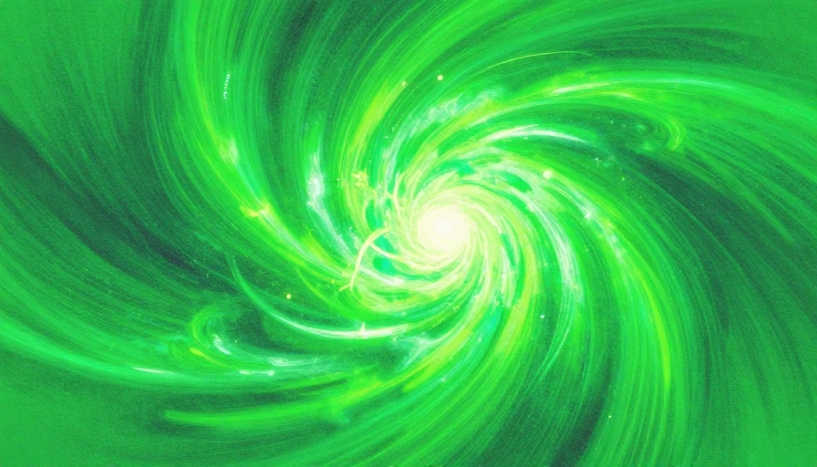 荧光绿宇宙大爆炸:超现实抽象艺术视觉杰作