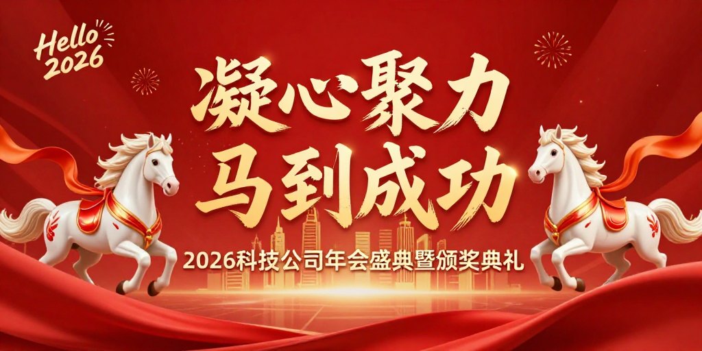 凝心聚力 2026年会盛典海报设计