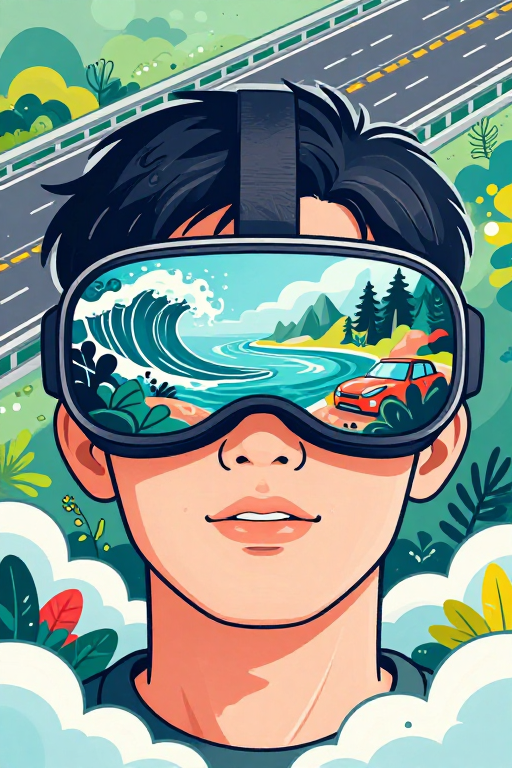 未来视界:VR眼镜中的自然与科技交响