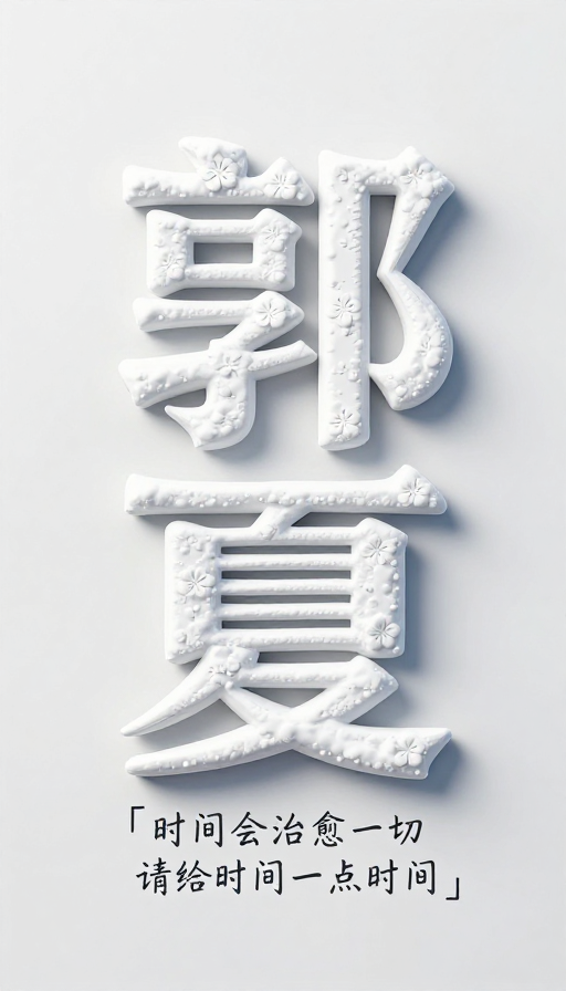 雪映墨梅：立体汉字郭夏的艺术表达