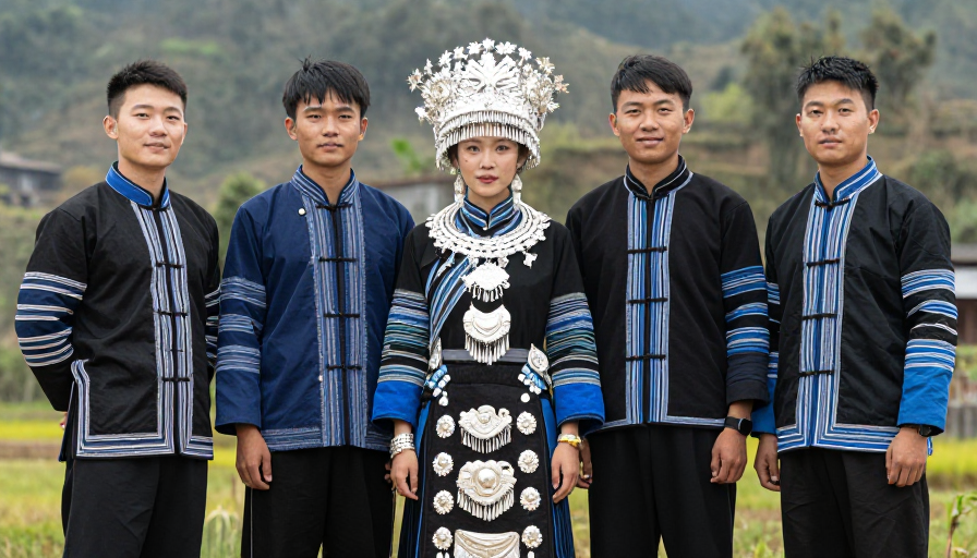 傈僳族传统服饰人像写真:民族之美与风采展示