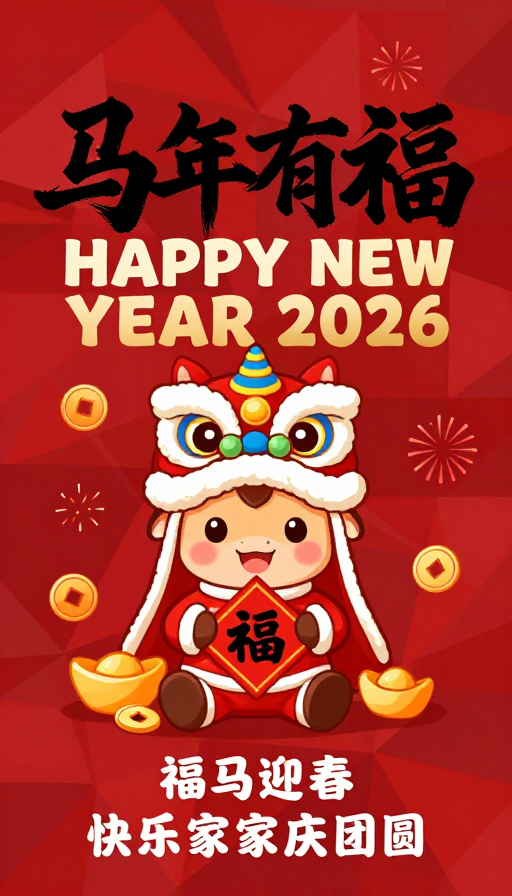 马年福至:传统与现代交融的新年插画设计
