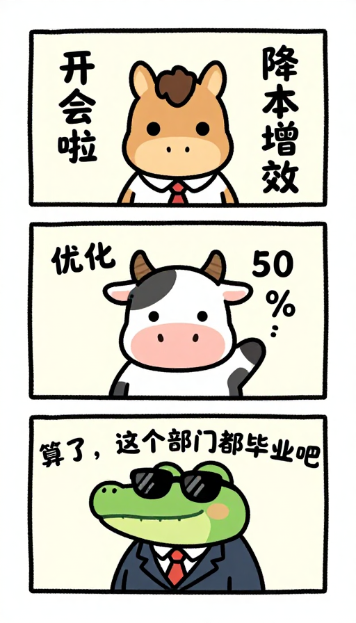 宫崎萌风职场吐槽：降本增效？部门毕业啦！