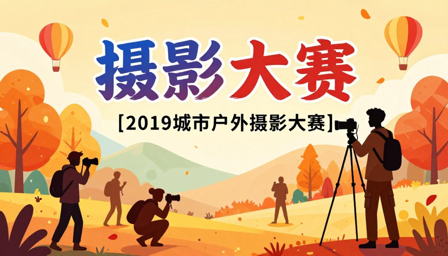 秋季户外摄影大赛插画风宣传海报