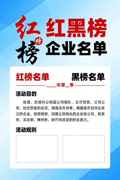 红黑榜权威企业公示海报设计