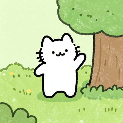 蜡笔绘梦:清新童趣的拟人化猫咪治愈插画