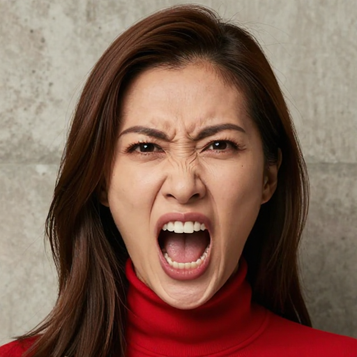 愤怒女性特写：真实情绪广告摄影