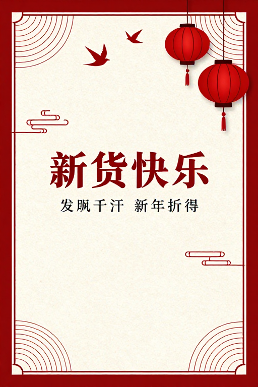 典雅中式红色海报：传统韵味与现代设计融合