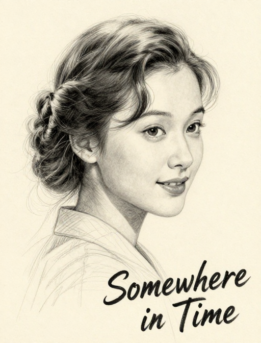 时光倒流七十年:中国少女铅笔素描封面