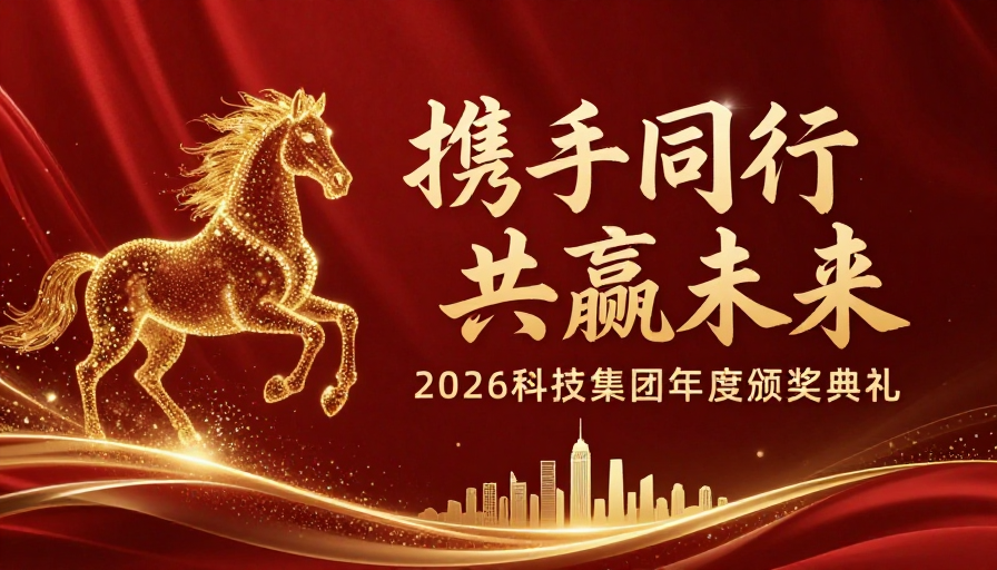 深红金辉闪耀,携手共赢未来——2026科技集团颁奖盛典