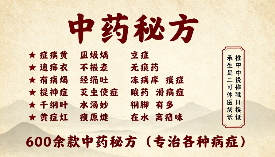 复古中式中药秘方海报:传承中医养生智慧