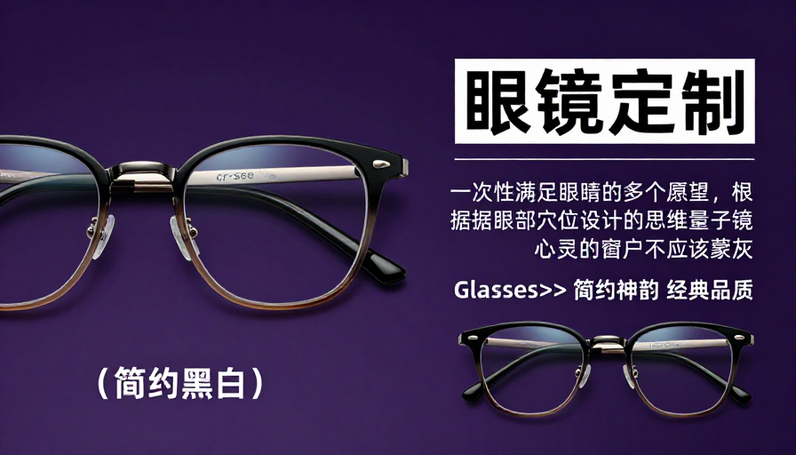 定制简约黑白眼镜 轻盈质感彰显个性