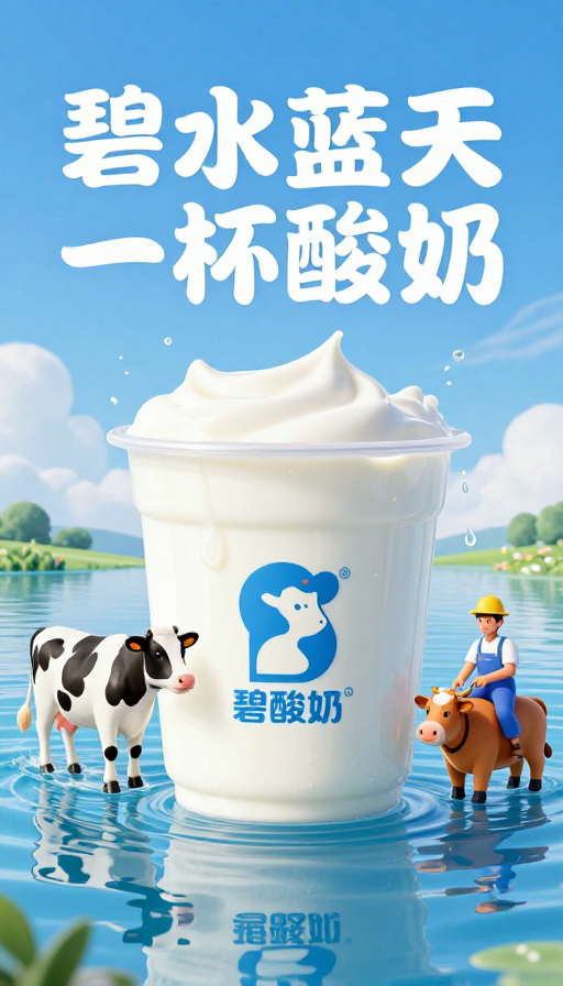 碧蓝自然:小奶牛与工人的纯净酸奶之旅
