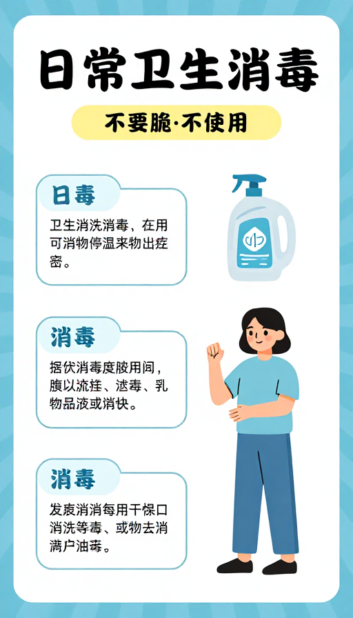 日常卫生消毒科普：清新插画指南