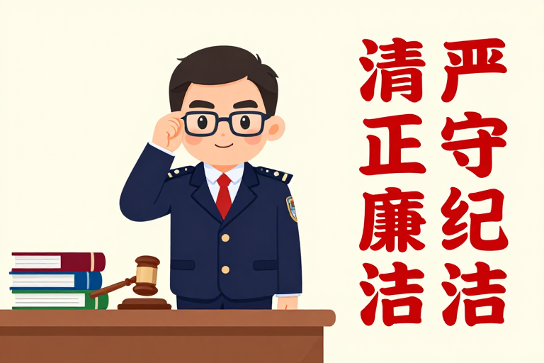 清廉卫士 法治守护——廉政卡通海报设计