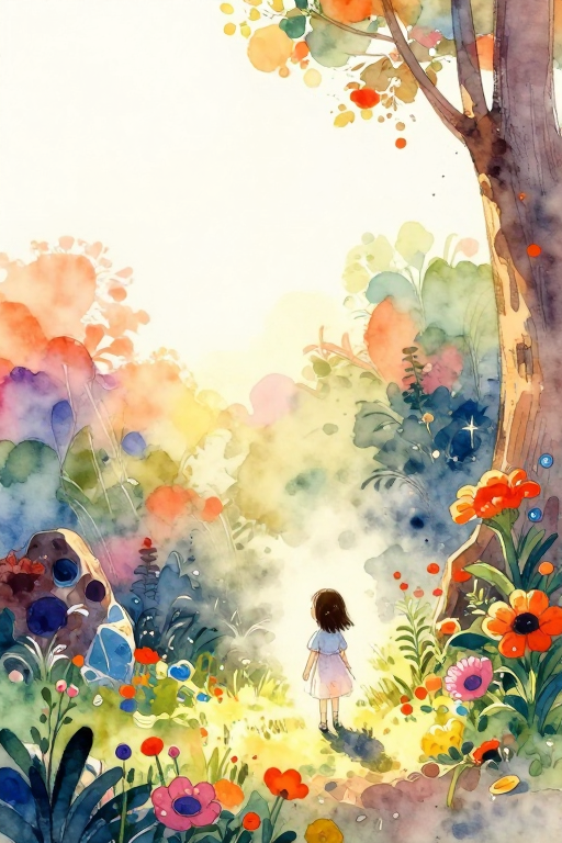 几米式治愈童话,梦幻水彩光影定格瞬间