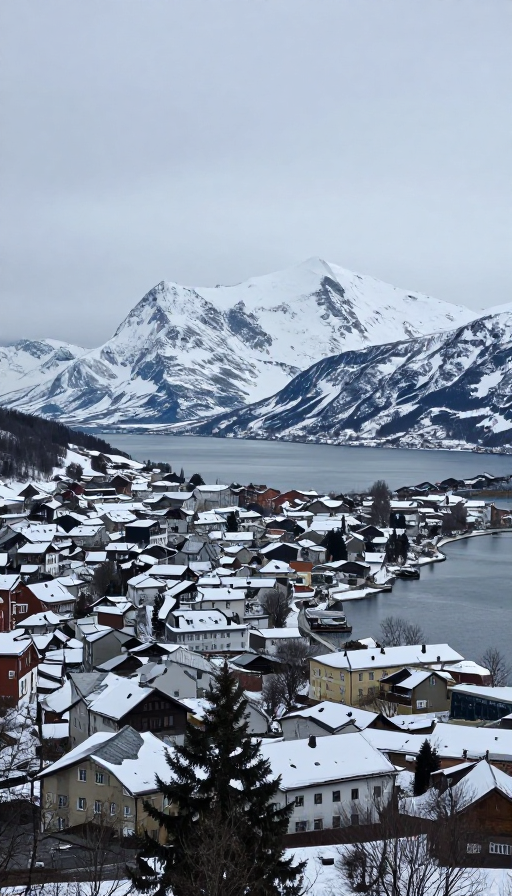 凛冽欧洲风光:雪山城镇与湖泊的实景大片