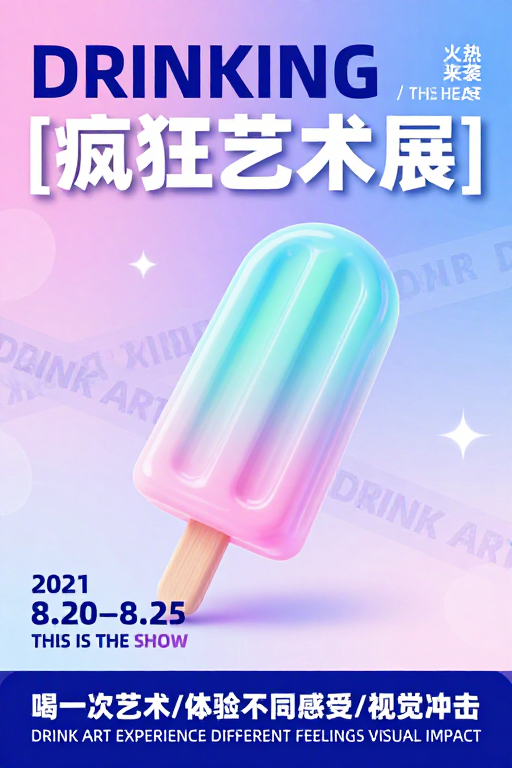 极简未来风艺术渐变海报设计