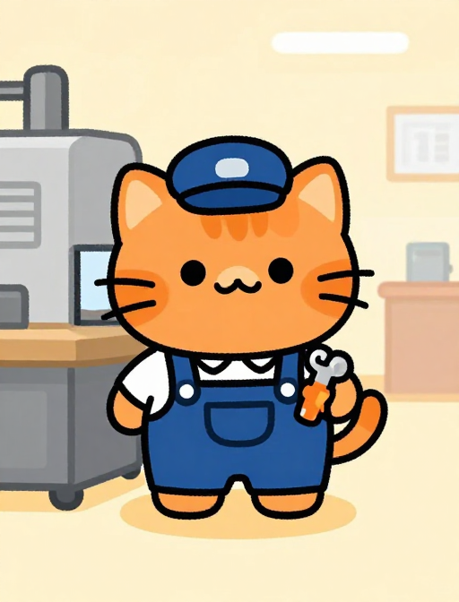 萌趣橘猫工装卡通工厂守护者